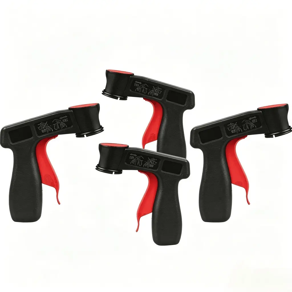 4pcs Portable Spray Gun Self Spray Paint Kit with Universal Refurbished Handle, Durable Automotive and Home DIY Paint Tools Handheld Paint Sprayers Spray Painting Tool Paint Spraying Tool