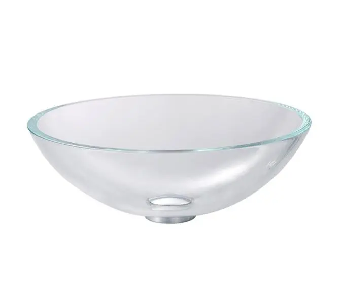 Kraus GV-100 Glass Vessel Sink, Crystal Clear