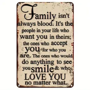 Inspirational Quote Metal Sign - Rustic Wall Hanging, Waterproof &   Rust-Resistant, Easy to Clean, Vintage Decor for Home, Office, Bar, Cafe - English Text, Bedroom Decor (8"x12") Lightweight Decoration Gift