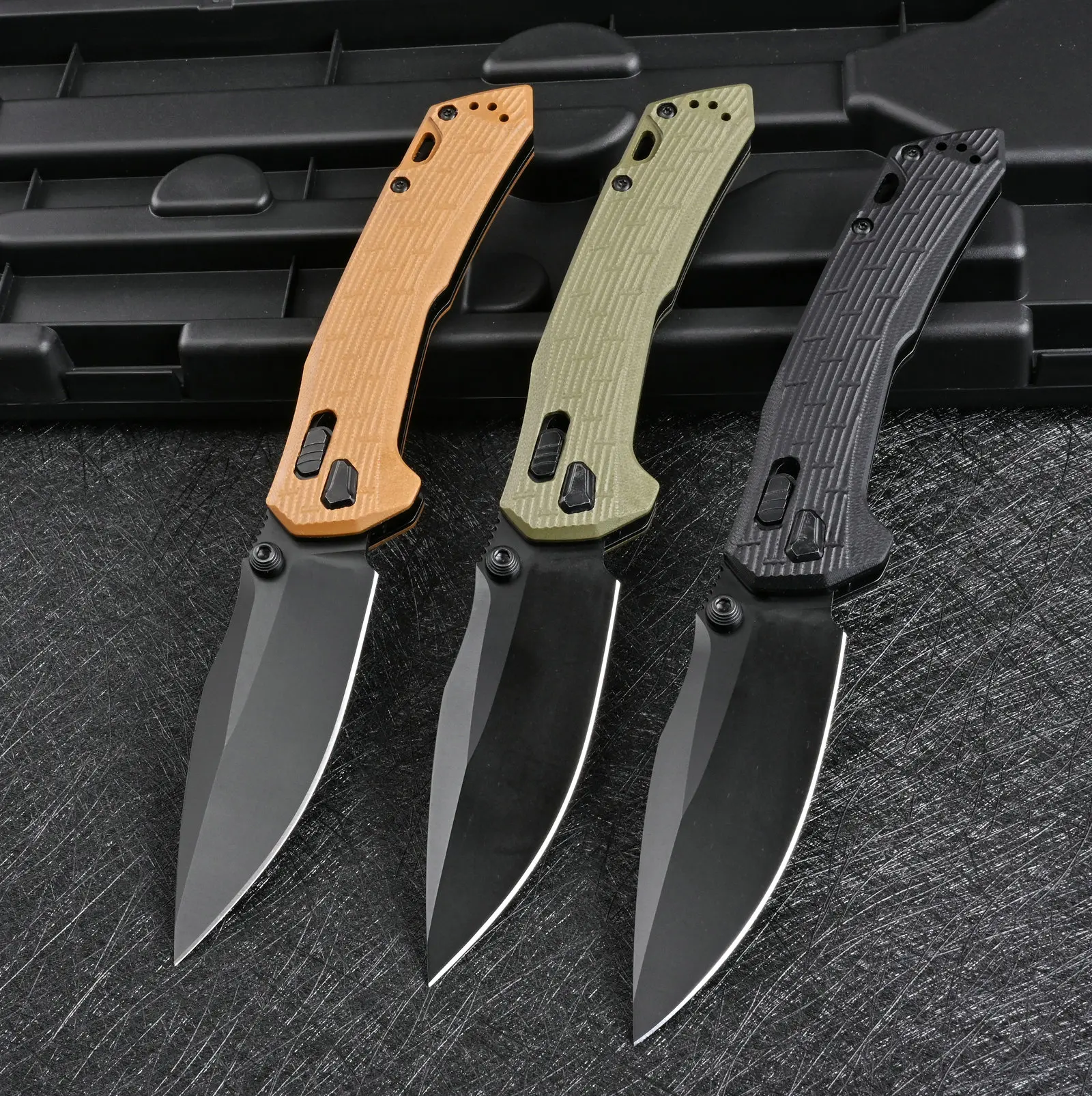 CPM-M4 Steel Folding Knife with G10 Handle, 9.8 cm Titanium Coated Blade, Lightweight 176 g Pocket Tool for Hiking and Camping, Tools And Gadgets