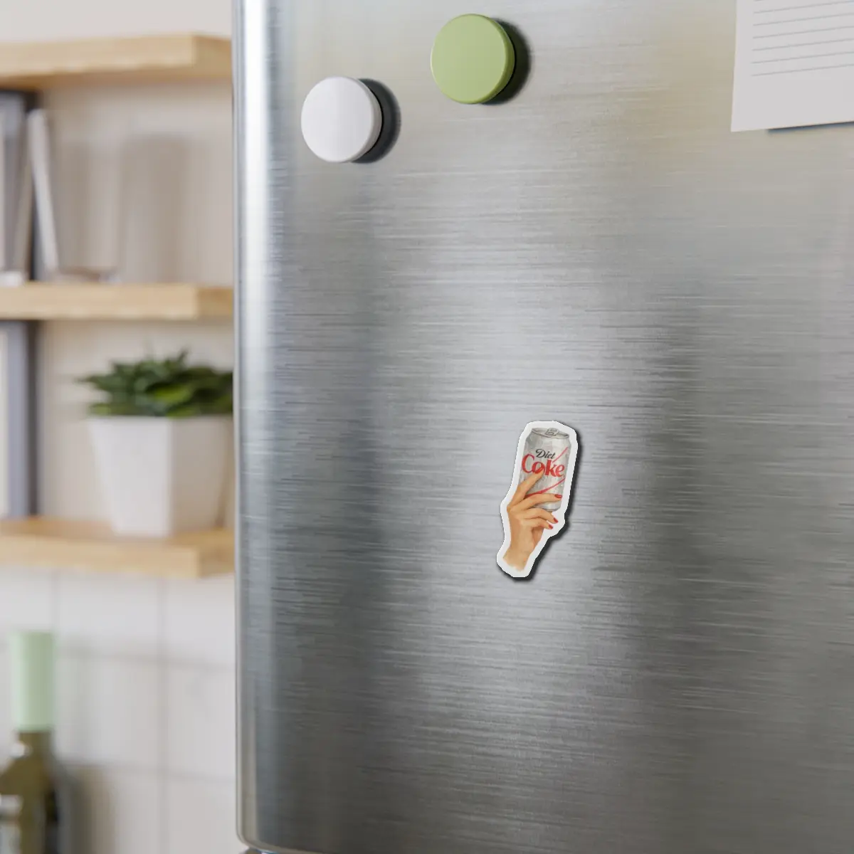 Diet Coke Die-Cut Refrigerator Magnet, Funny Soda Lover Gift, Waterproof Fridge Magnet, Cute Kitchen Decor, Aesthetic Coke Magnet