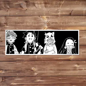 Demon Slayer Gang Vinyl Sticker - Handmade JDM Slapper Sticker for Waterproof Window, Laptop, Kindle, and Water Bottle