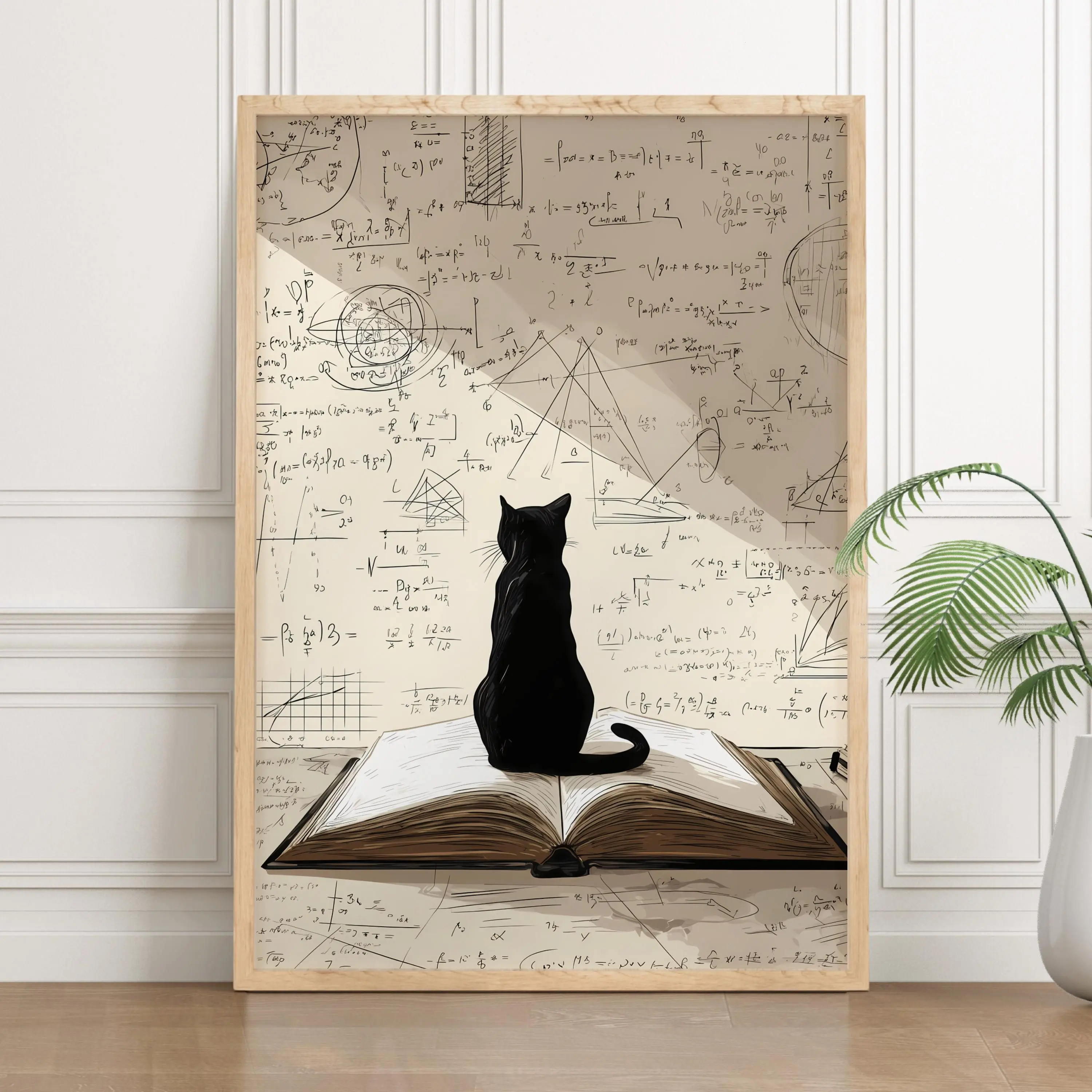 [SALE UP TO 40%] [Unframed] High School Math Classroom Decor, Funny Science Print for Cat lovers, Middle School Wall Art, School class Poster Math Teacher Gift