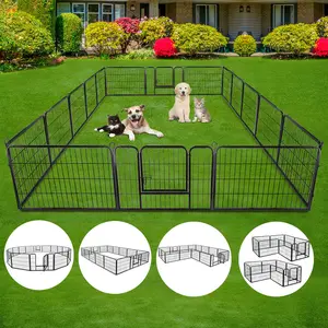 16-Panel Expandable PLAYPEN for Your Pet Dog or any Domestic Animals | Safety Fence with lock