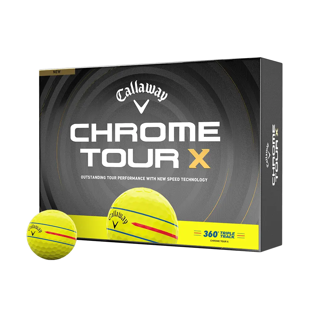 Callaway Golf Chrome Tour X 360 Triple Track Yellow Golf Balls