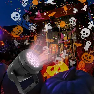 Halloween Projector Lights, 360° Rotation Laser Projector 16 Types Halloween Patterns Projector Lamp Indoor Outdoor Holiday Lights LED Light, Halloween Home Party Landscape Wall Decorations