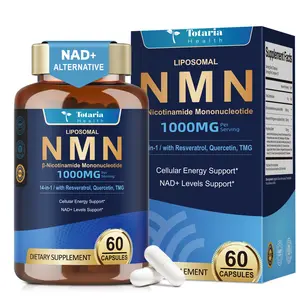 Totaria Liposomal NMN Supplement 1000mg, 14-in-1 NMN Resveratrol Complex with Coenzyme Q10, TMG, Quercetin, ALA, PQQ, Support NAD Levels, Cellular Energy & Healthy Aging, 60 Capsules, GMP, Filler Free. #DealsForYouDays