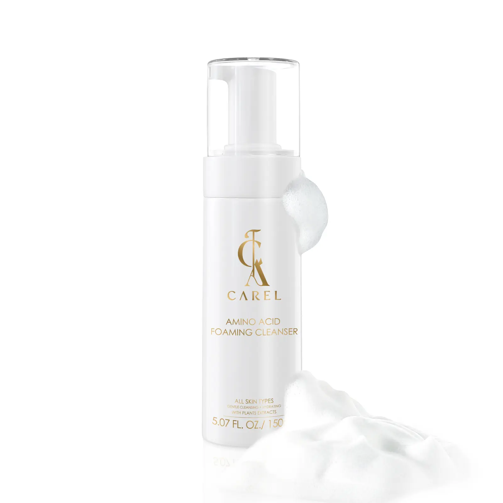 Amino Acid Foaming Face Cleanser - Fragrance-Free, Cruelty-Free, Gentle, Hydrating, Fresh Lightweight Daily Wash for Adults' Sensitive, Acne-Prone Skin to Deep Cleanse & Boost Softness, Moisture