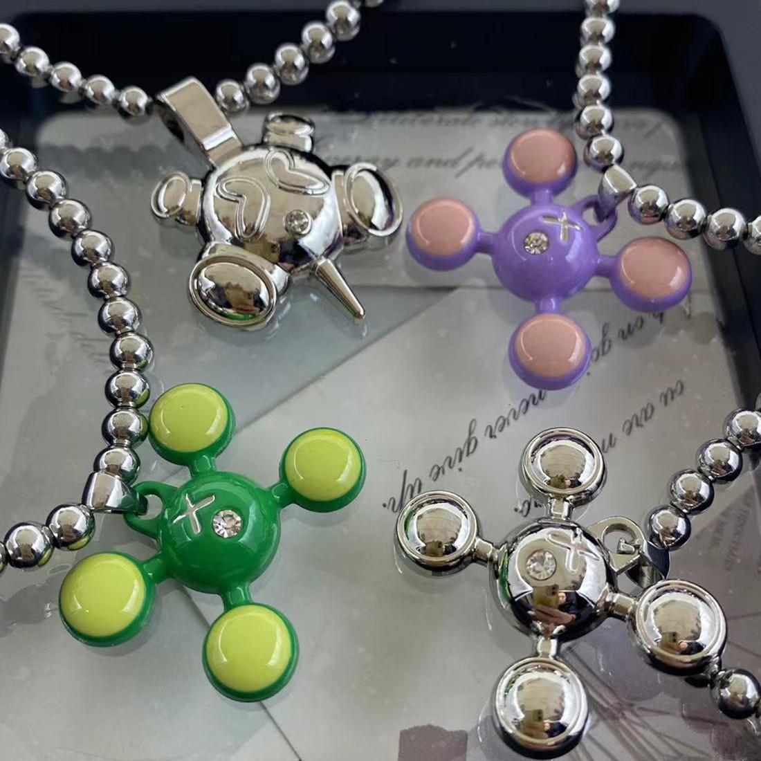 Quad Ball Pendant Hip Hop Style Stainless Steel Jewelry Men's and Women's Fashion Personality Necklace Collection Wholesale