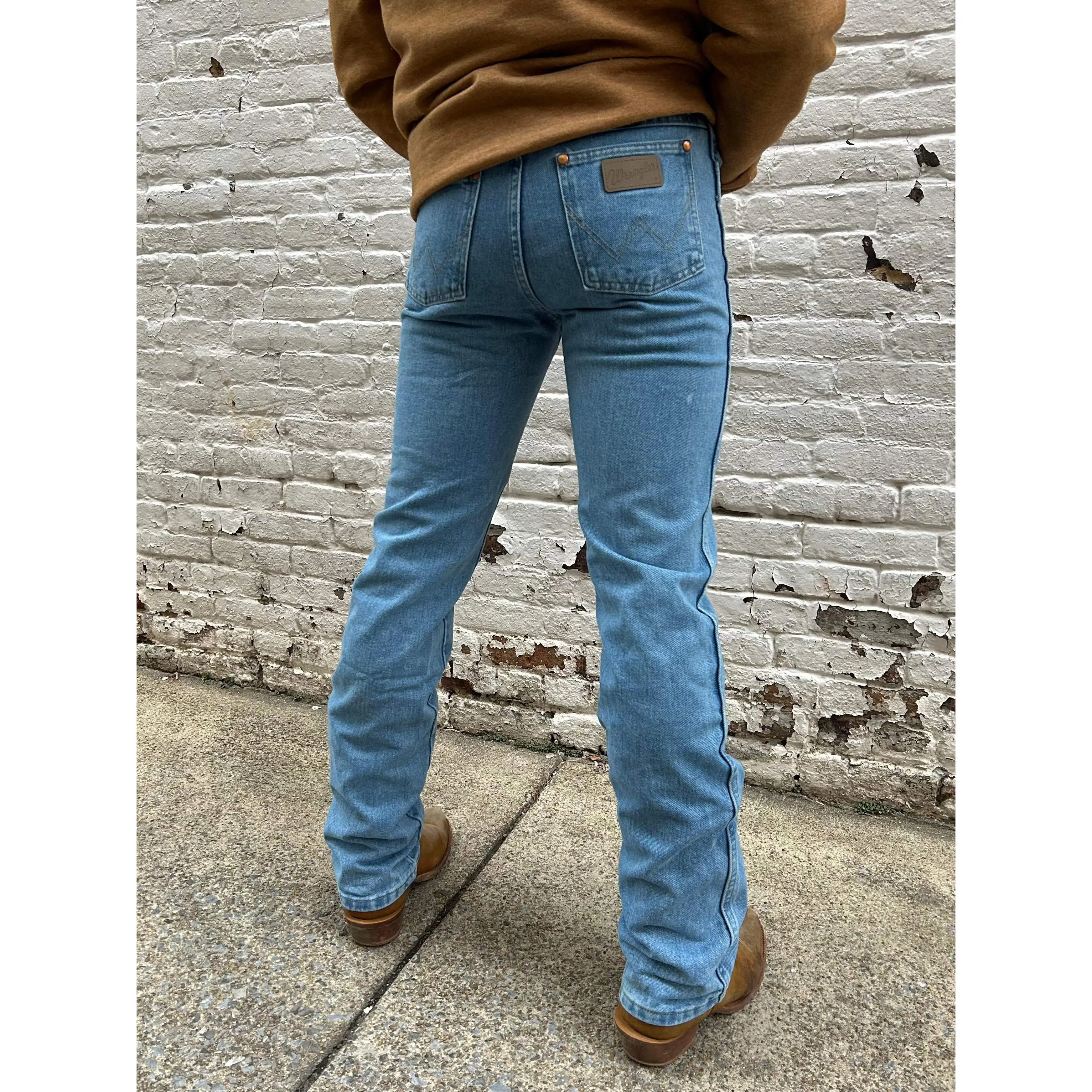 Wrangler Cowboy Cut Slim Fit 100% Cotton Acid Wash Jeans, Pants, Tapered, Denim, Mensfashion