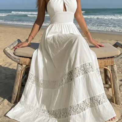 White Beach Dress Amazon