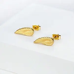 Creative Wing Shaped Earrings in Stainless Steel - Lightweight & Comfortable Design for Daily Wear & Sweet Dates