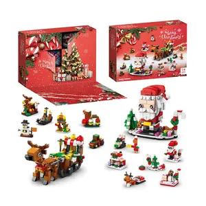 Christmas Countdown Calendar, 12 Days Christmas Building Block Sets, Building Kit, Stem Toy Gift for Kids, Festive Holiday Decoration & Activity