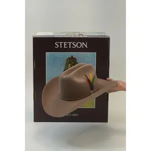 STETSON 6X E5 Sahara Skyline Traditional Felt Hat with 4 5/8" Crown & 4" Brim for Comfort Style and Durability