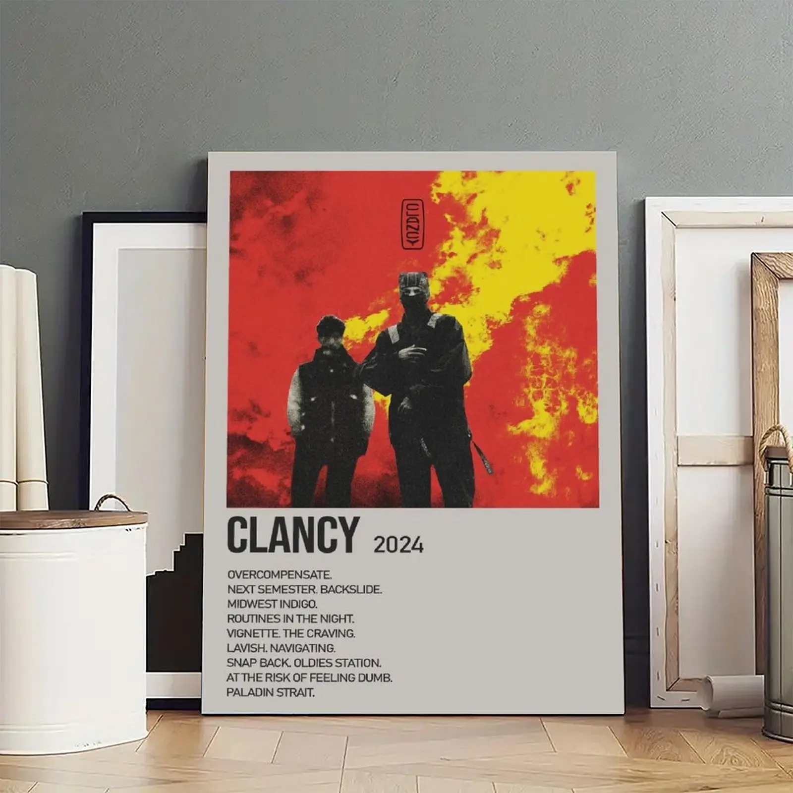 21 Pilots Clancy Artistic Frameless Wood-Infused Canvas Poster, Home Decor Wall Art, Mural Painting for Room Aesthetics Hanging Decoration