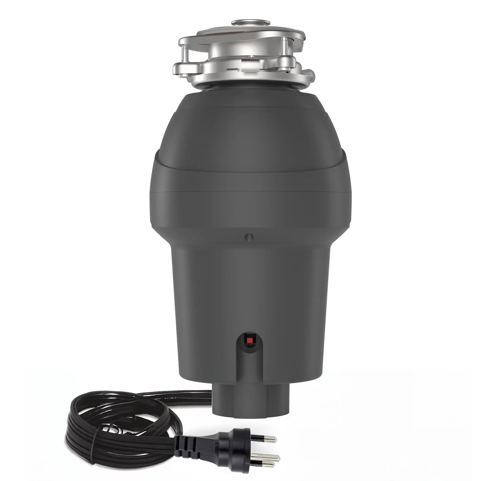 GARVEE Garbage Disposal - Standard Series 1 HP Continuous Feed Food Waste Disposer with Power Cord, 3500r/min 4-Level Grinding Motor, Compact Design, Gray, Set of 1