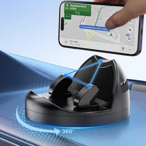Quick Install Car Dashboard Phone Holder, 360 Degree Rotating Universal Cell Phone Car Mount for iPhone & Android, Durable Car Phone Stand for Vehicles Non Slip Holder