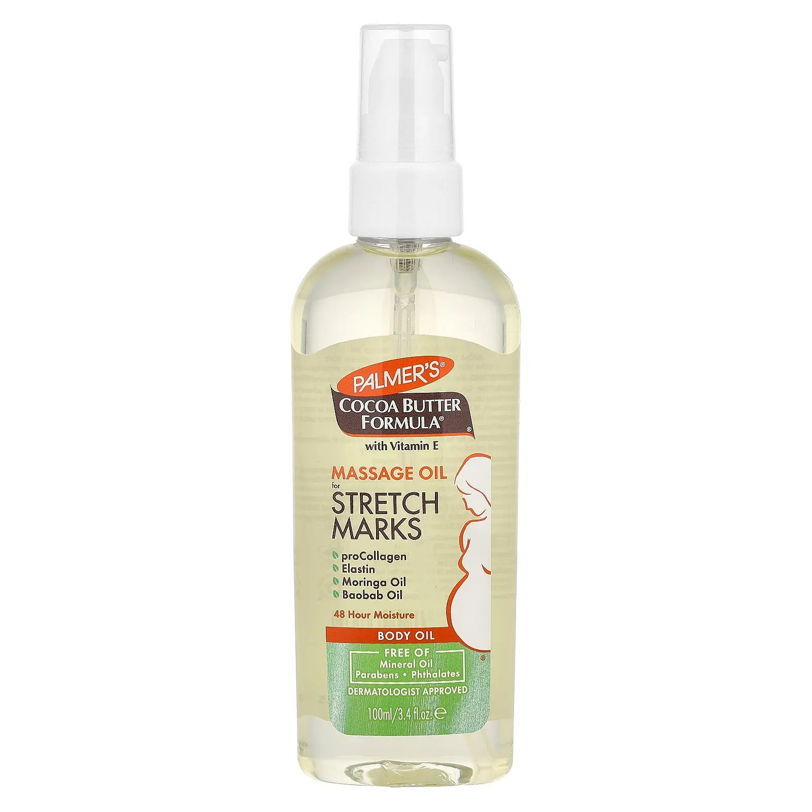 Palmer's Cocoa Butter Formula® With Vitamin E, Massage Oil for Stretch Marks, 3.4 fl oz (100 ml)