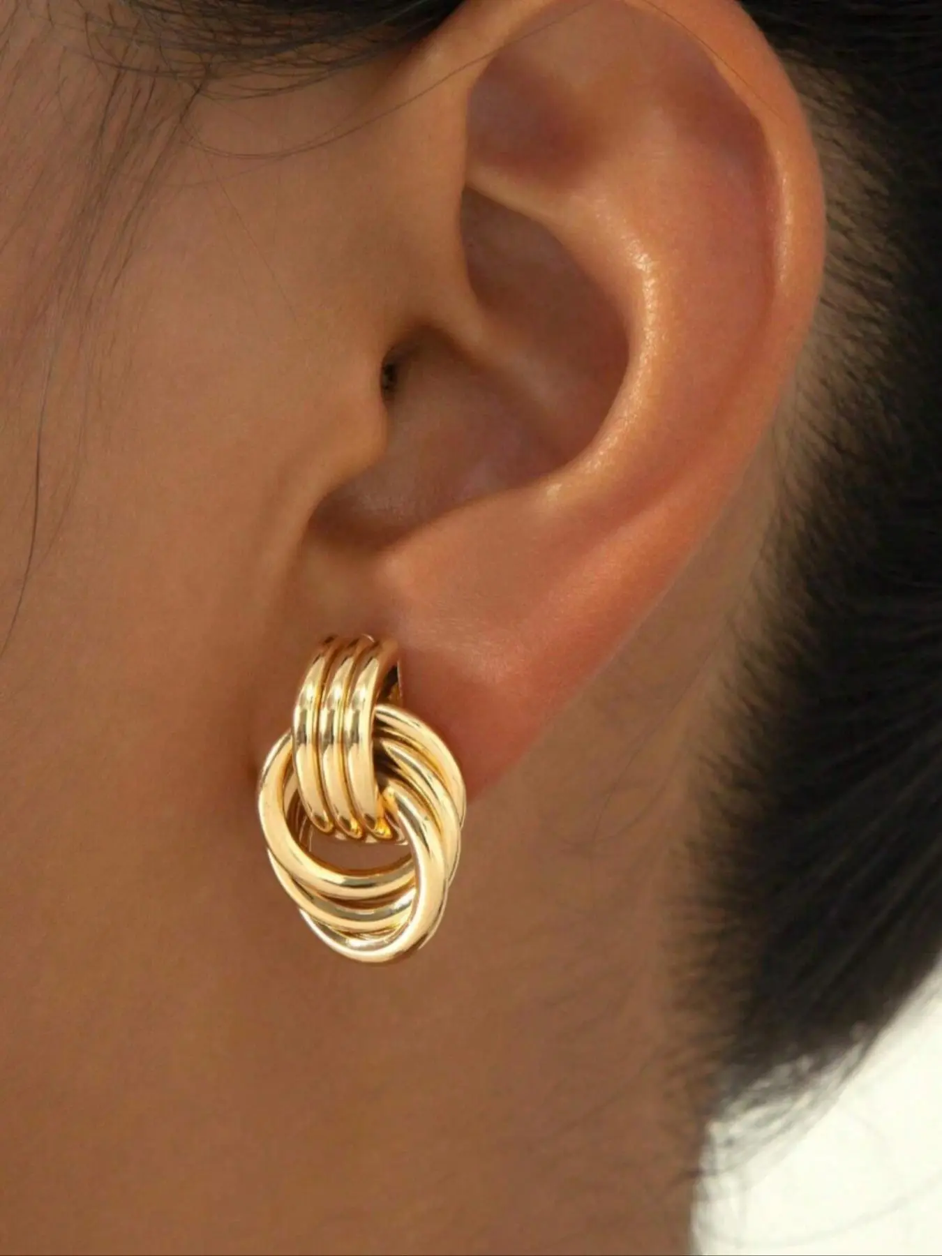 Fashionable Knot Design Earrings, Statement Earrings, Fashion Jewelry for Party, Daily Clothing Decor, Trendy All-match & Exquisite Jewelry for Birthday Gift, Casual Trendy Jewelry