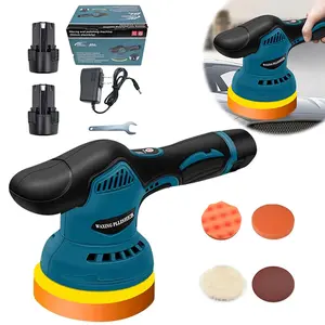 Cordless Car Buffer Polisher,5500RPM Cordless Car Polishing Machine with 2x21V Rechargeable tteries,8 Variable Speed,Polisher for Car Detailing Scratch Removing, Polishing orbital mini Kit Rotary