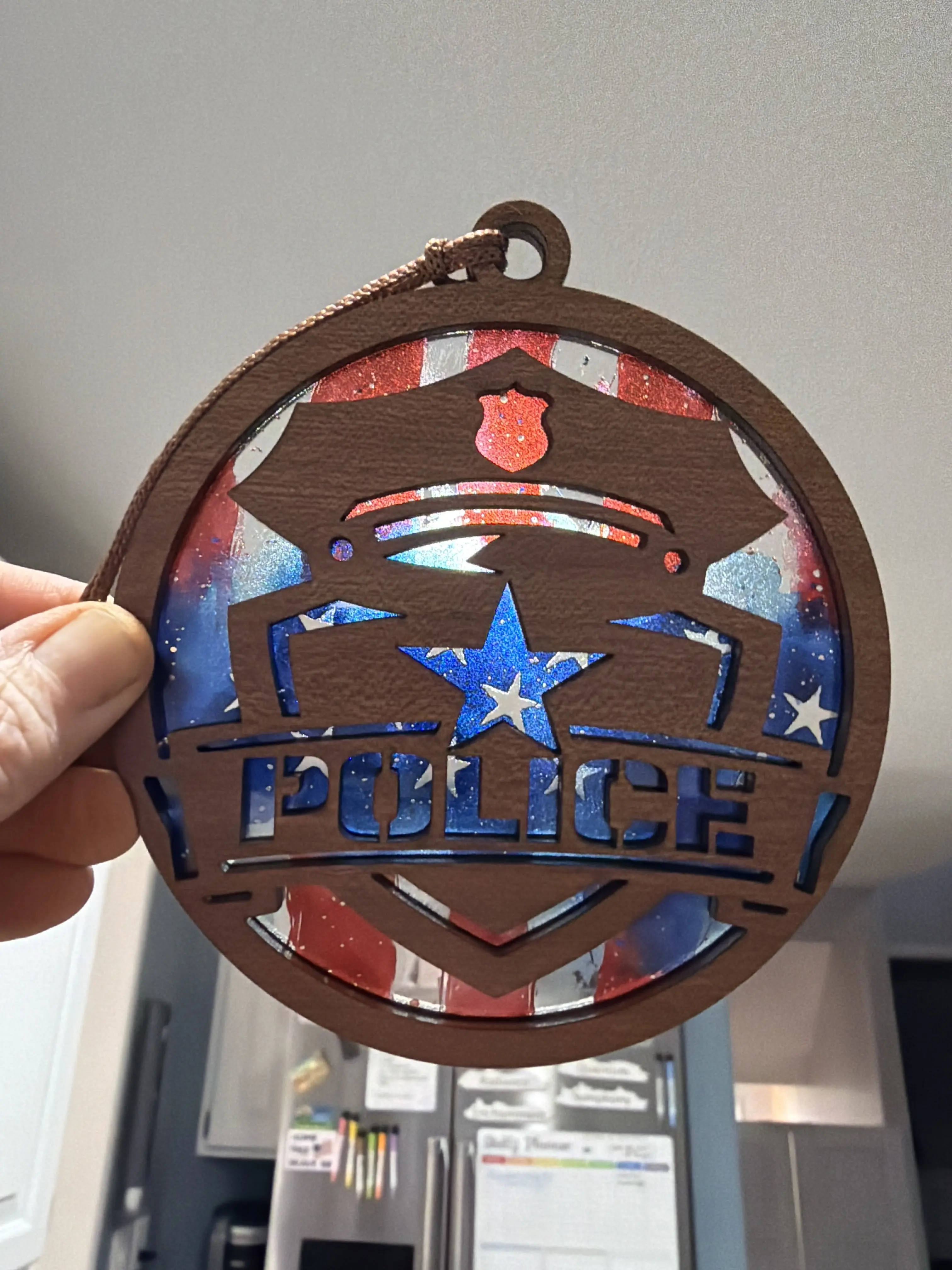Police Suncatcher for Sunny Window Police Suncatcher for Sunny Window