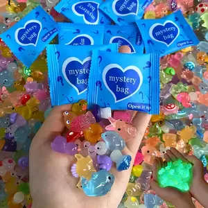 100pcs Mini Glow in The Dark Animal Resin Models, Mystery Mini Figures Set, Luminous Farm & Ocean for Fairy, Individually Wrapped Blind Bag
