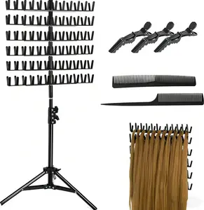 Braiding Hair Rack Standing Extension Holder Hanger with 144 Pegs Divider for Separator Stand Display
