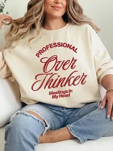Professional Overthinker ~ Unisex Crewneck Sweatshirts Printed in the USA Hoodie Hoodie Solid