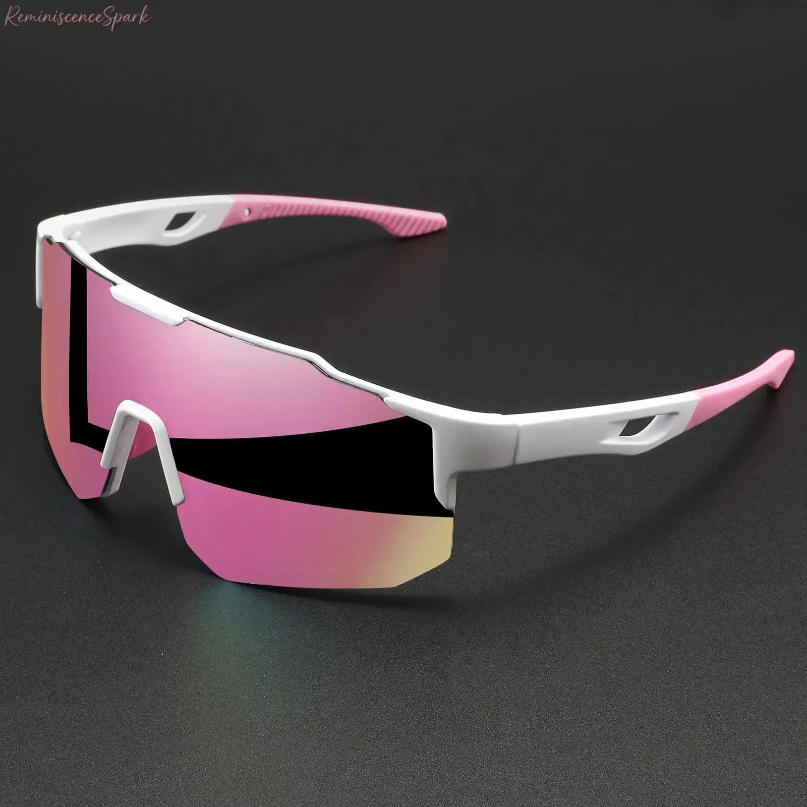 Unisex Oversized Wraparound Sports Sun Shades Glasses - UV400 Protection, Windproof, Anti-Glare, Comfort Fit, Lightweight Frame, Ergonomic Anti-Slip, Durable, Dustproof for Cycling, Hiking