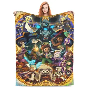 The Owl House Bed Blanket Super Soft Fleece Throw Blanket Lightweight Warm Cozy Cartoon Blankets Gifts for Kids Adults 50"x40"