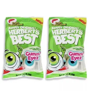 2 Pack Herberts Best Gummi Eyez 2.6oz Fruity Liquid Center - Snack Gummy Candy gummies earth gummy funny snacks candies sweet
