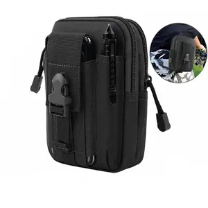 Tactical Waist Bag Molle Phone Holder Outdoor Sports Casual Belt Wallet, Nylon Material, Universal Tool Bag, Durable Outdoor Hiking