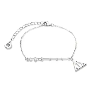 GNOCE Harry Potter Deathly Hallows & Elder Wand Chain Bracelet, Wizarding World Themed Jewelry Gift for Fans, Chain Jewelry Bracelets & Bangles