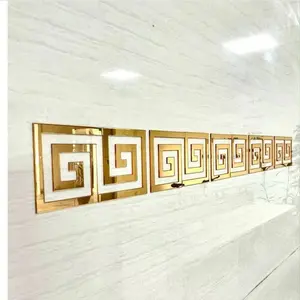 20pcs 3D Self-Adhesive Acrylic Mirror Wall Stickers, Waterproof Decor for TV Background, Home Decor, Golden Color and Silver Color Finishes