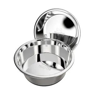 Dishwasher-Safe Stainless Steel Dog Bowls (2 Pack)