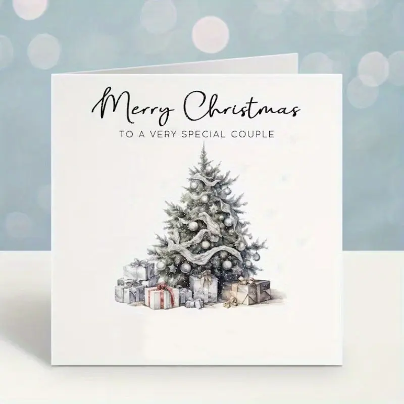 1pc  Couple Christmas Card,Special Couple Christmas Card, Special Couple, Couple Card, ,Christmas Tree, Xmas