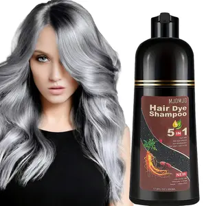 Instant Silver Gray Hair Color Shampoo (5 in 1), 16.9 Fl Oz, Long Lasting,Unscented,Natural Dye Shampoo for Women Men - Works in Minutes, Vegan Ammonia Free Hair Shampoo Haircare