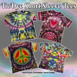 Short Sleeve Tees Taylor TieDye Original Hand-Dyed UNISEX Gildan 100% Cotton Soft Streetwear Graphic Shirt No Fade No Bleed Ice Dyed In-House All Season