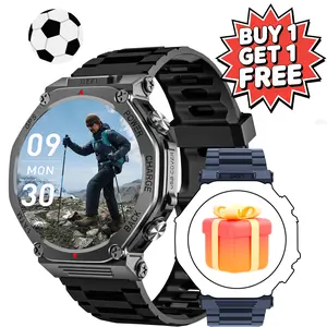 Father day gift SIMSONLAB GPS Outdoor Wearable Smart Watch, LED Flashlight, 1200mAh Large Battery for Long Endurance, 1ATM Daily Waterproof, Type-C Emergency Reverse Charging, Multiple Sports Modes with Practical Functions, Interactive Device for Adults