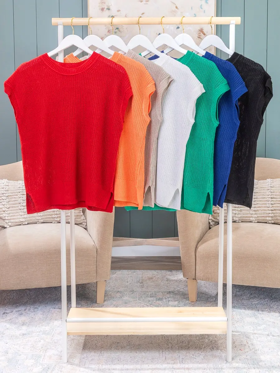 Zenana Oversized Crew Neck Sweater Vest | S-L