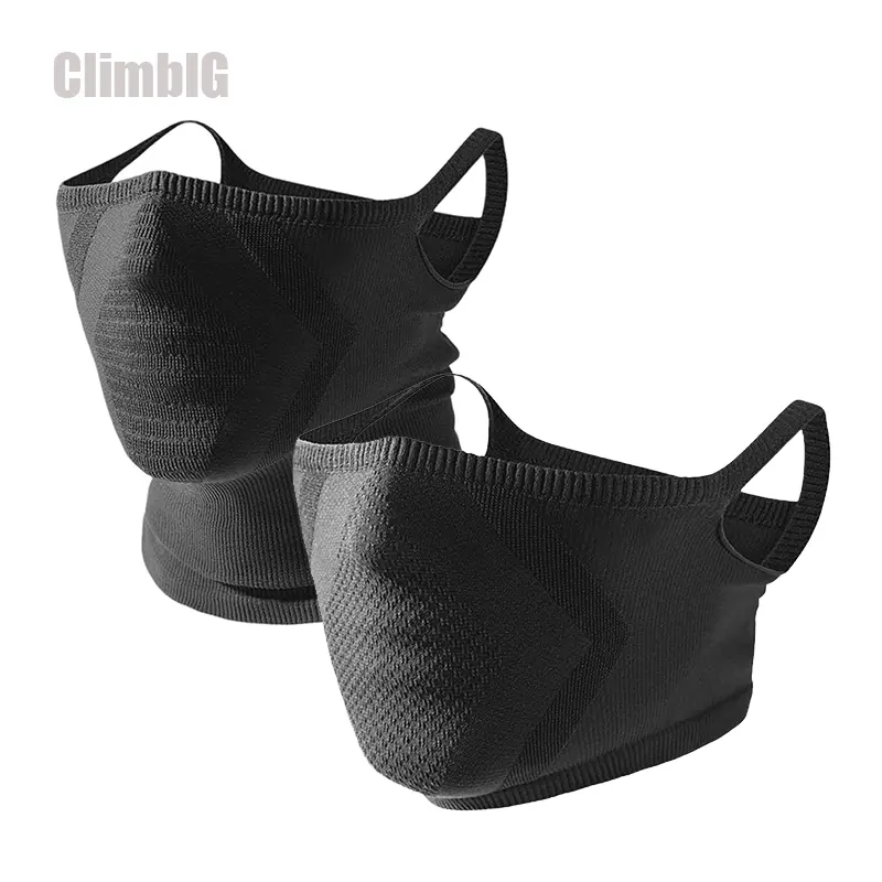 Unisex 2Pcs Breathable Windproof Half Face Neck Gaiter with Ear Loops, Cycling UV Protective Face Cover for Running, Hiking, Outdoor Sports, Dust Sun Protection for Motorcycle Travel