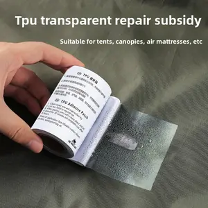 TPU Clear Repair Patch for Tent Raincoat Inflatable Products Waterproof Adhesive Tape for Camping Swimming Ring Leak Repair Rugby Bags Accessories