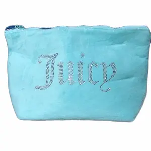 Juicy couture makeup bag velour with rhinestone