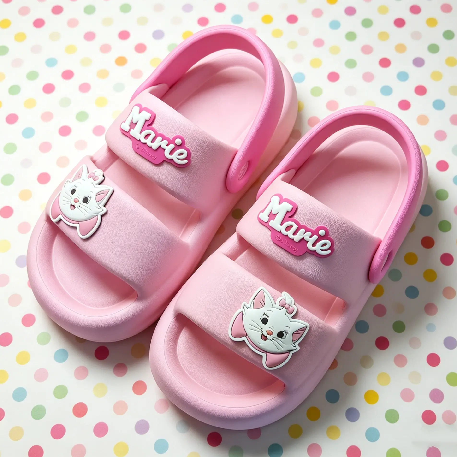 Disney Marie Cat Slippers, Cute & Cozy Synthetic Slip On Slides with EVA Sole for Casual, Indoor, Outdoor & Party Wear, Stylish