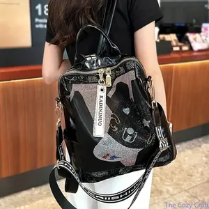 Luxury Rhinestone Backpack for Women, Premium Texture Trendy Fashion Daypack, Large Capacity Versatile Travel Bag, Stylish Casual School Bookbag for Daily Commute Weekend Getaways & Outdoor Daily Use
