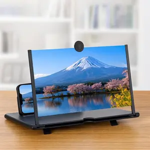 12" Screen Magnifier for Phone - HD Amplifier Projector Screen for Movies, Videos & Gaming | Foldable Mobile Phone Holder with Magnifier, Universal Compatibility for All Smartphones | Hands-Free Viewing, Lightweight for Home, Travel, Bedroom, Offic. mobil