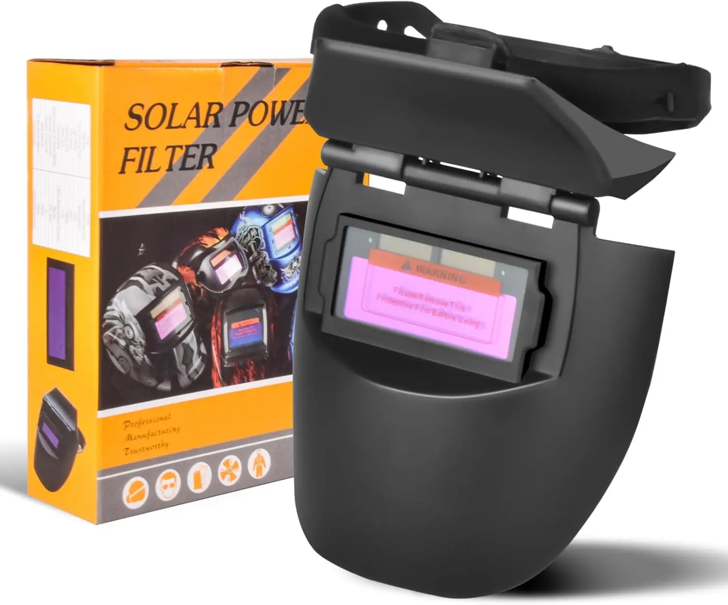 GNI Solar Powered Auto-Darkening Welding Helmet, Upgrade Portable Foldable Welder Mask, True-Color Shield for Stick, MIG Welding, Weldingmask