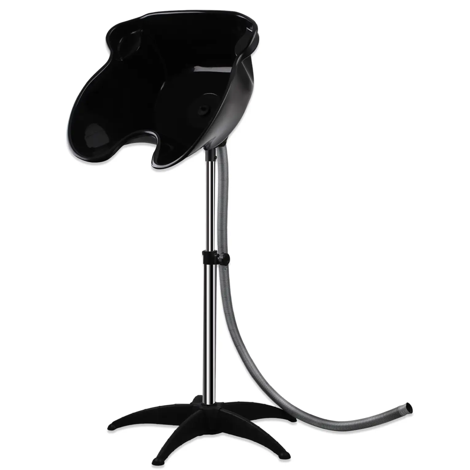 Professional Salon Black Adjustable-Height Shampoo Basin with Neck Cushion - Lightweight Portable Sink, Spa Salon, Hair Stylist, Esthetician Equipment for Elderly and Pregnant Women, Spa Salon Equipment