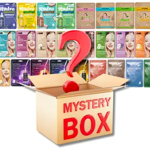 Korean Face Mask 12pcs, Random Mystery Box, Blind Box, Hydrating Facial Mask, Skin Repair, Korean Skincare