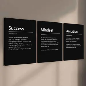 3-Piece Modern Art Canvas Prints, Inspirational Posters for Living Room Decorations, High-Quality Waterproof Wall Art, Wooden Wall Art, Art Wall Decoration, Ideal Gift Idea